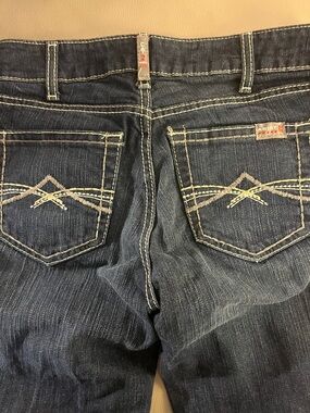 Ariat Navy Blue Jeans with White Contrast Stitching